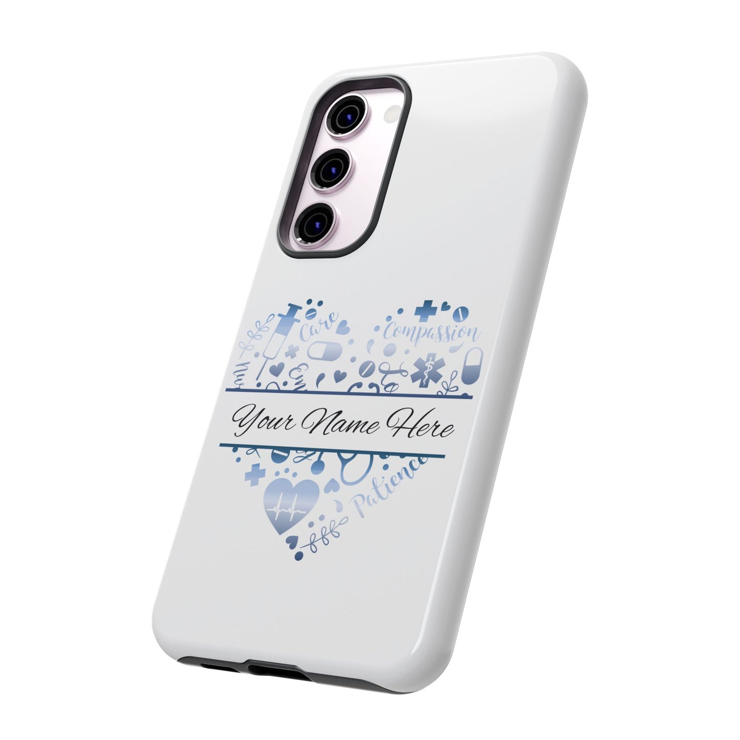 Samsung Tough Case - Nurse Monogram - White