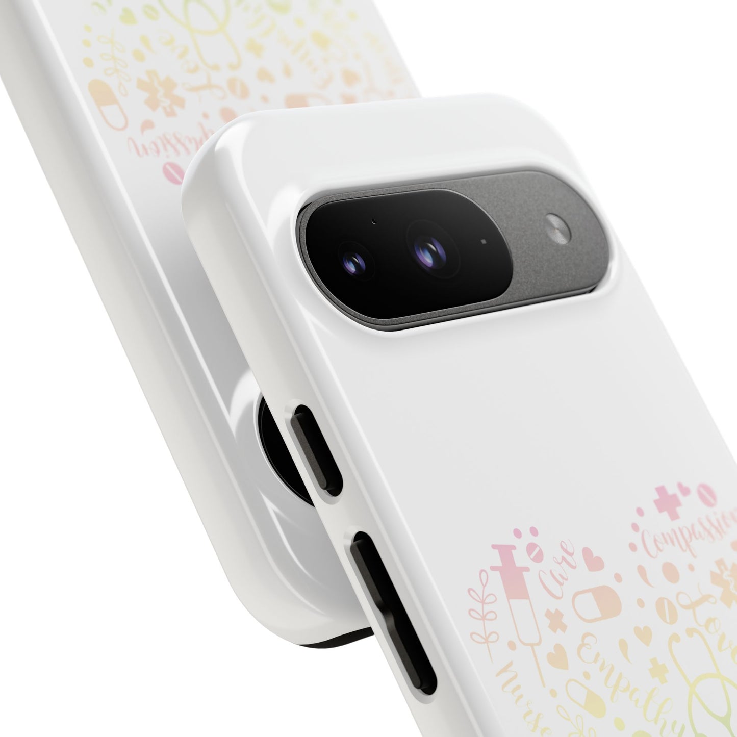 Google Pixel Tough Case - Monogram Heart 1 - White