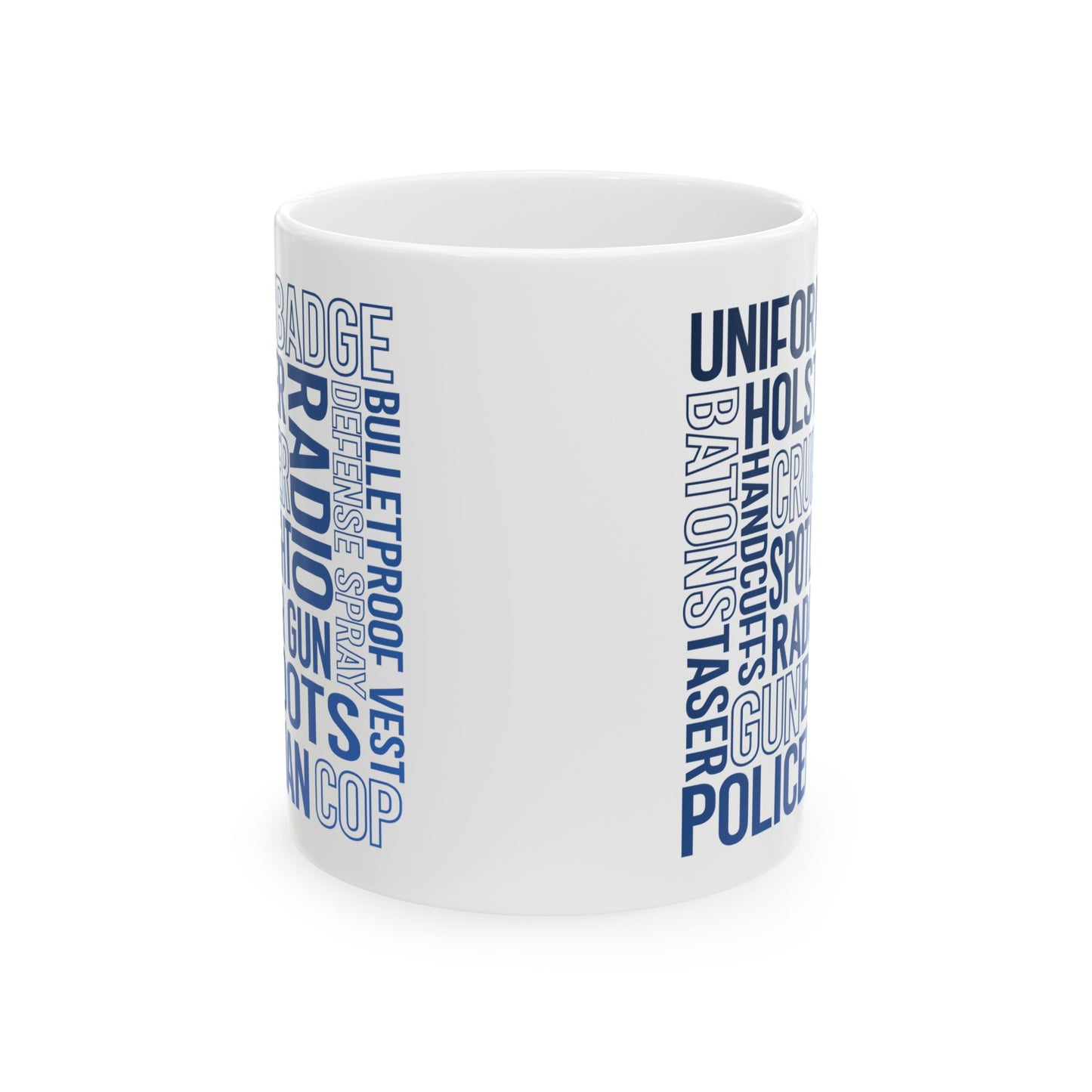 Police Officer Subway Art color Ceramic Mug, (11oz, 15oz)
