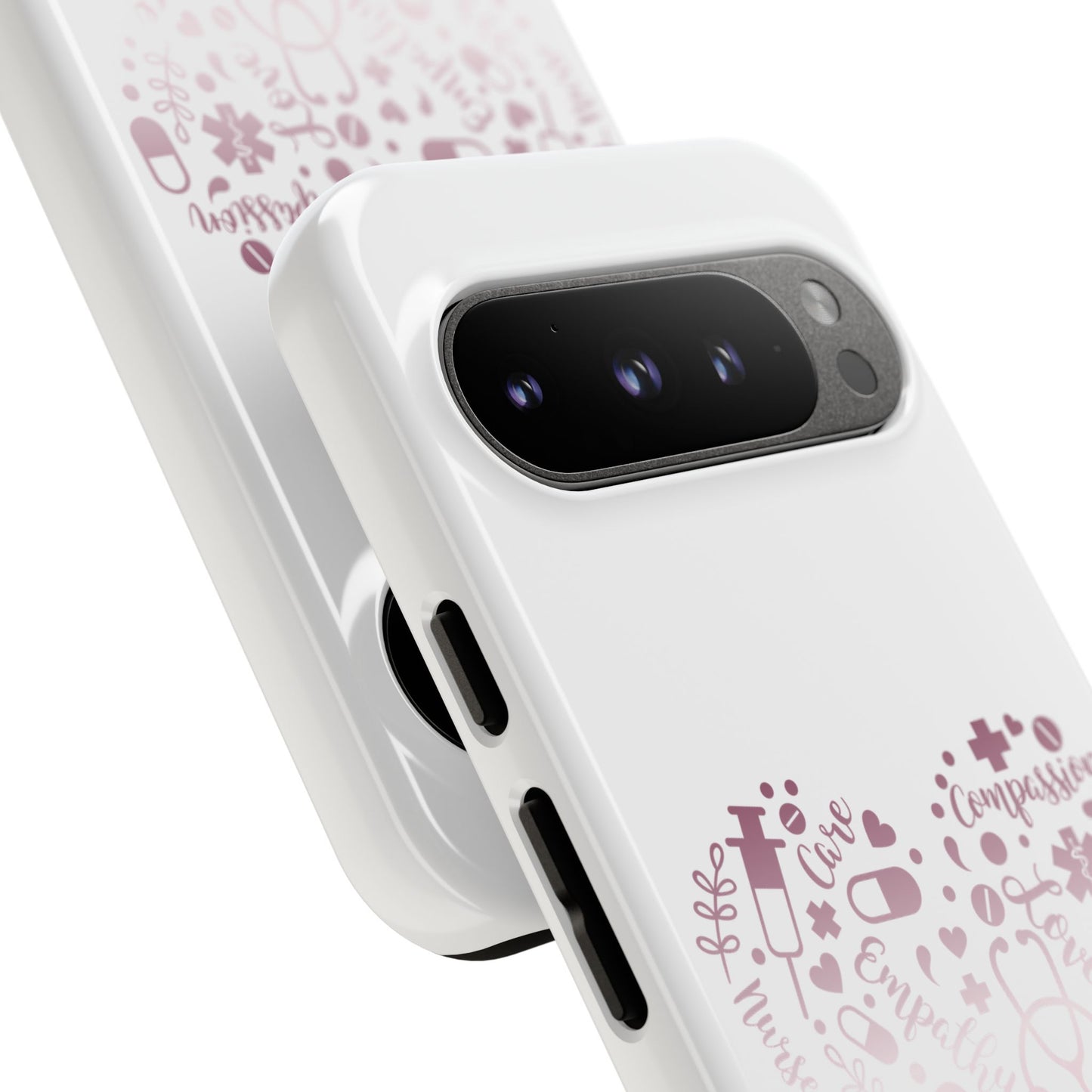 Google Pixel Tough Case - Monogram Heart 1 - White