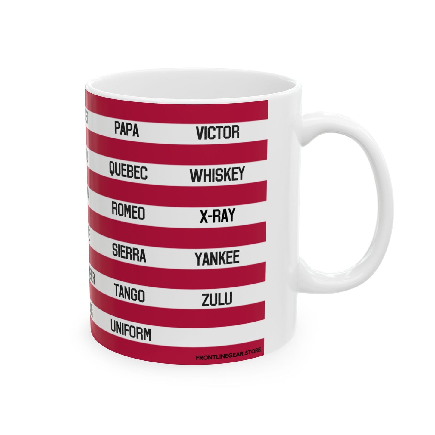 Phonetic Flag Ceramic Mug, (11oz, 15oz)