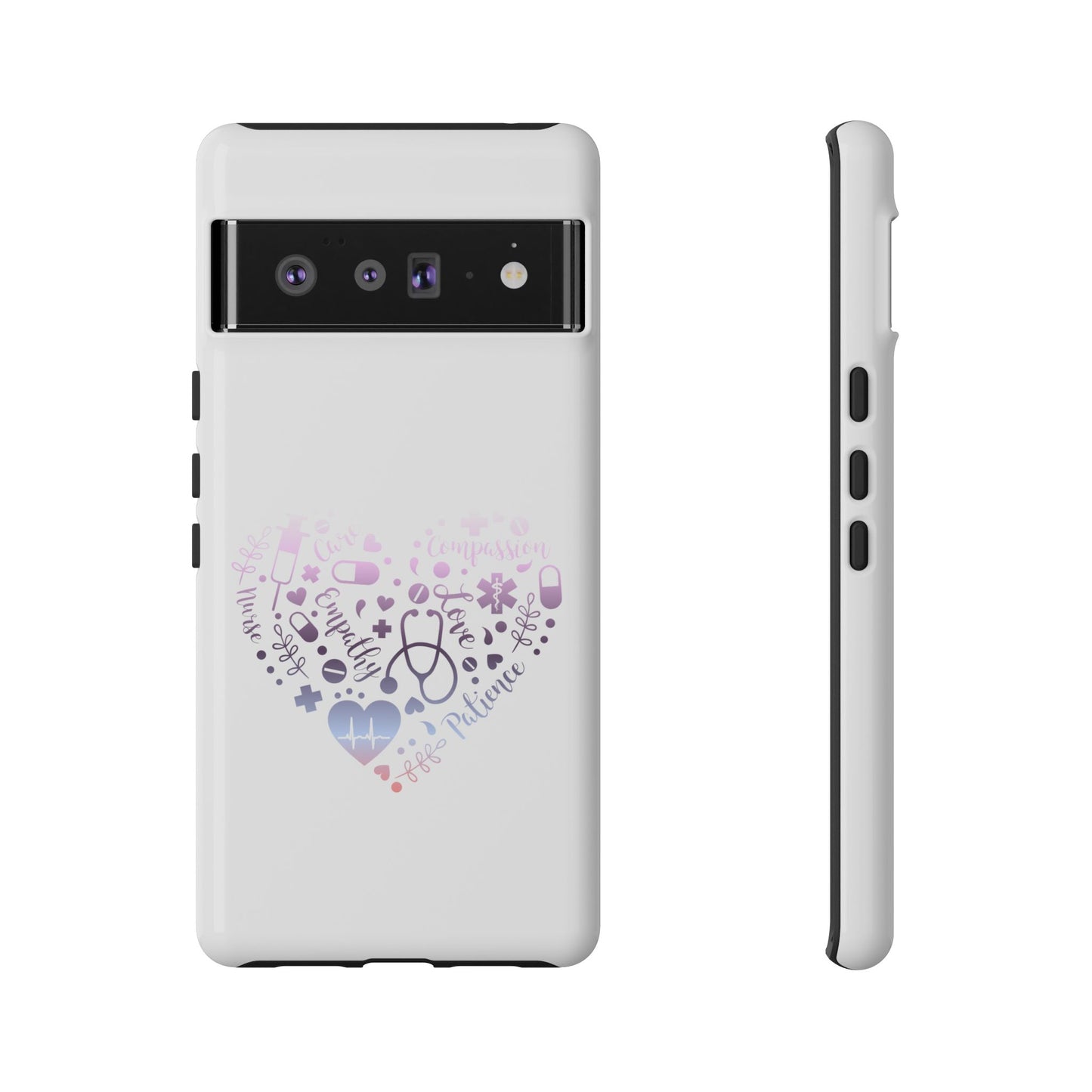 Google Pixel Tough Case - Monogram Heart 1 - White