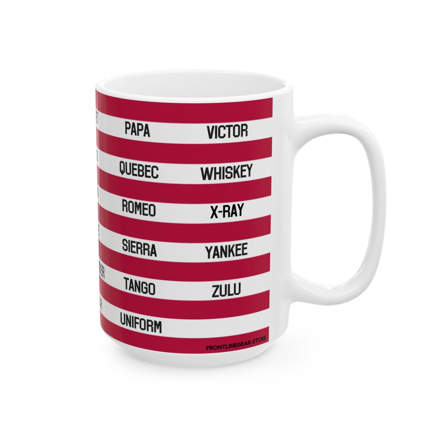 Phonetic Flag Ceramic Mug, (11oz, 15oz)