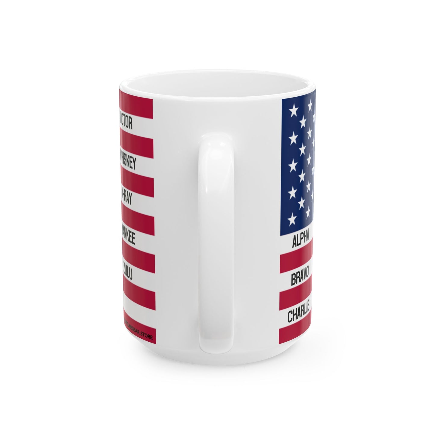 Phonetic Flag Ceramic Mug, (11oz, 15oz)
