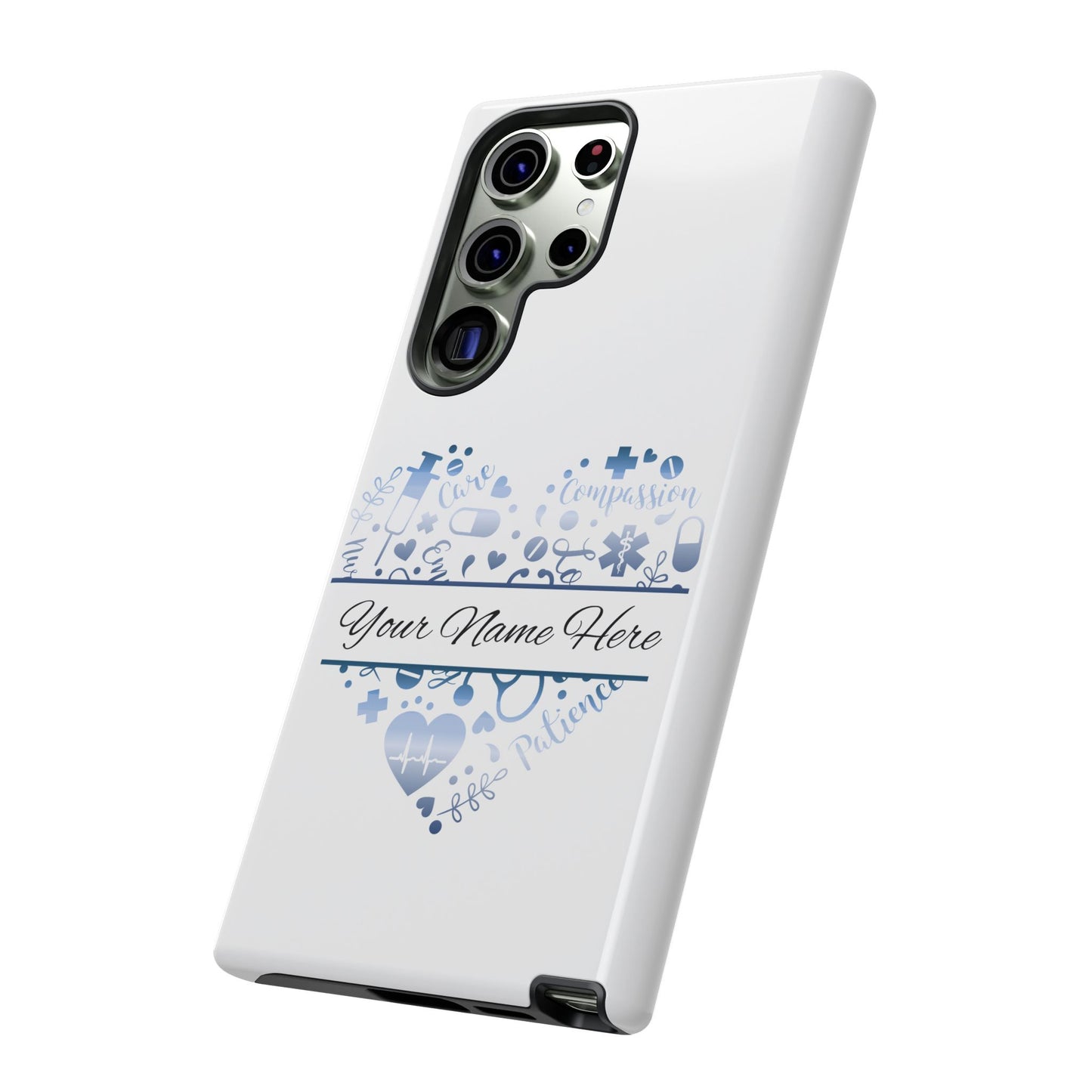 Samsung Tough Case - Nurse Monogram - White