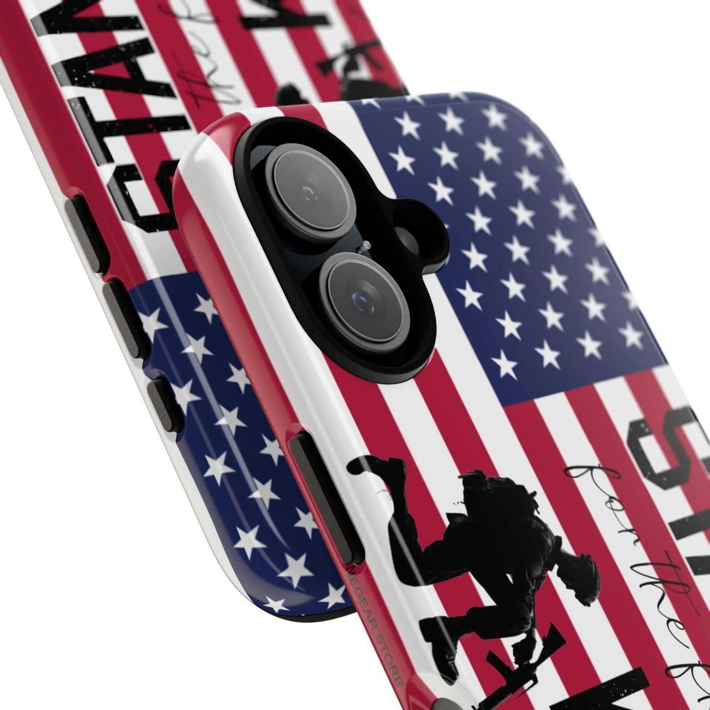 Military iPhone Tough Case - Stand for the Flage, Kneel for the fallen