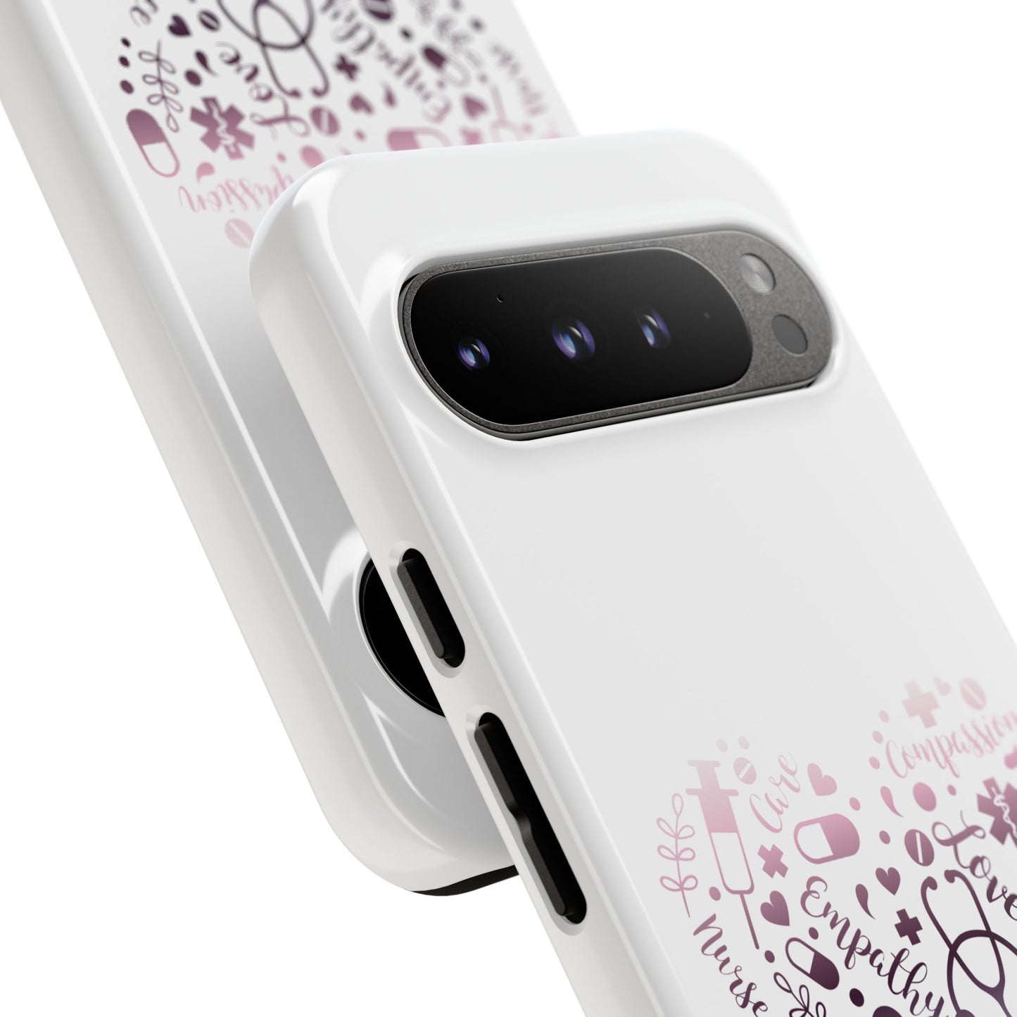 Google Pixel Tough Case - Monogram Heart 1 - White