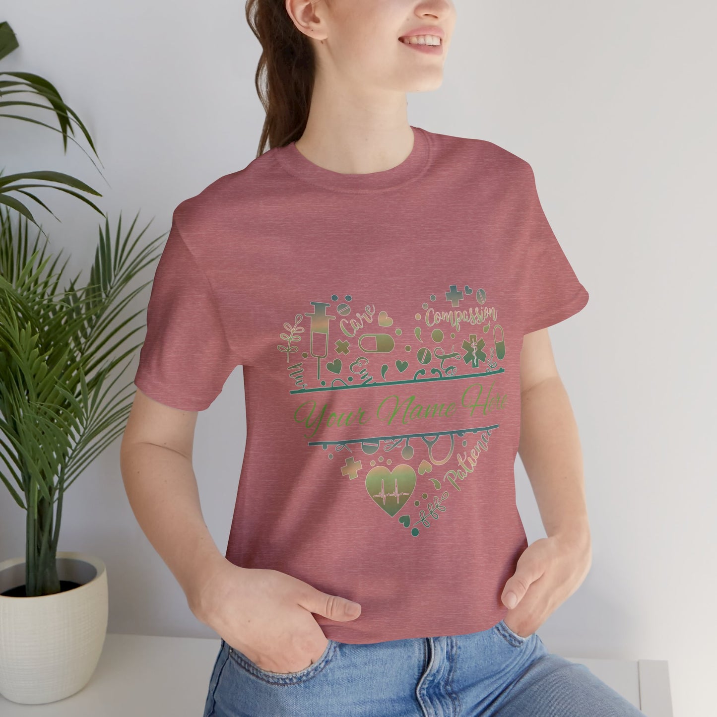 Monogram Heart copper patina
