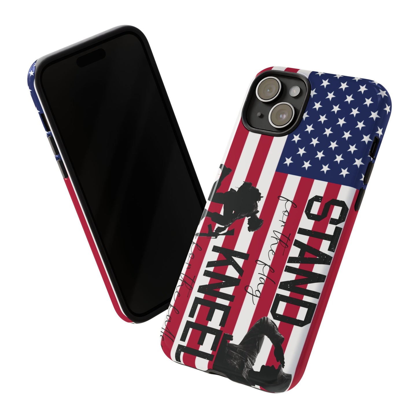 Military iPhone Tough Case - Stand for the Flage, Kneel for the fallen