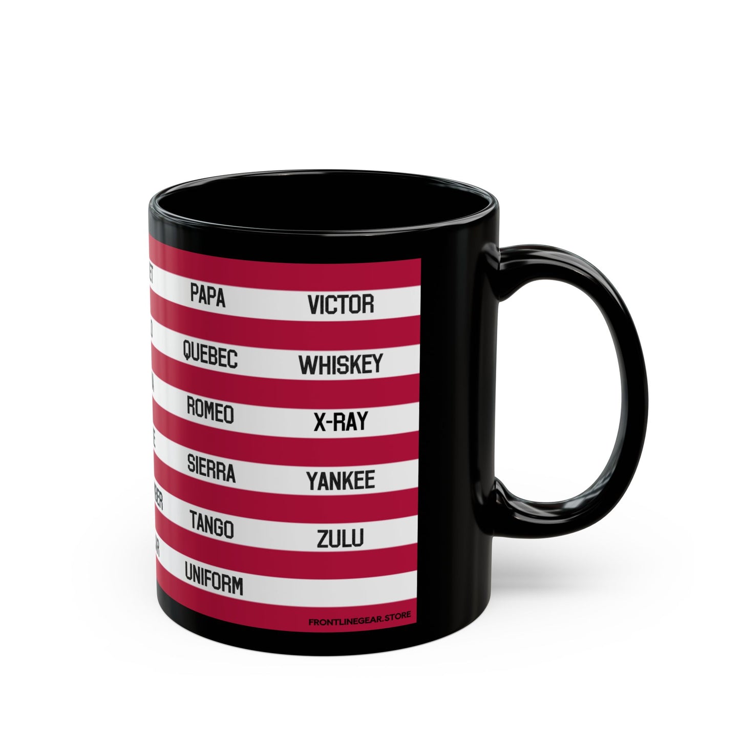 Phonetic Flag Ceramic Mug - Black, (11oz, 15oz)