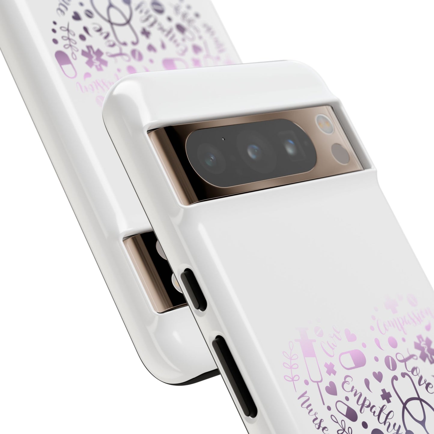 Google Pixel Tough Case - Monogram Heart 1 - White