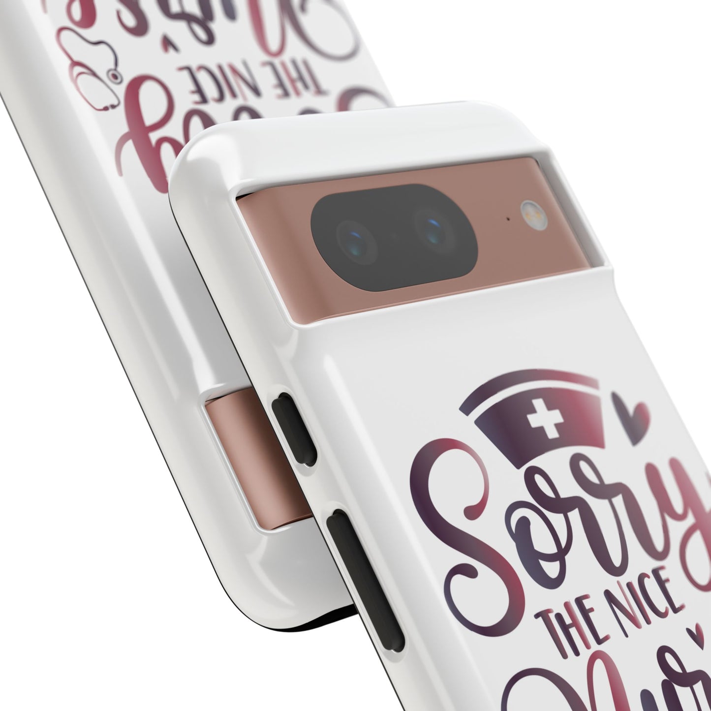 Google Pixel Tough Case - Sorry The Nice Nurse Is On Vacation - White