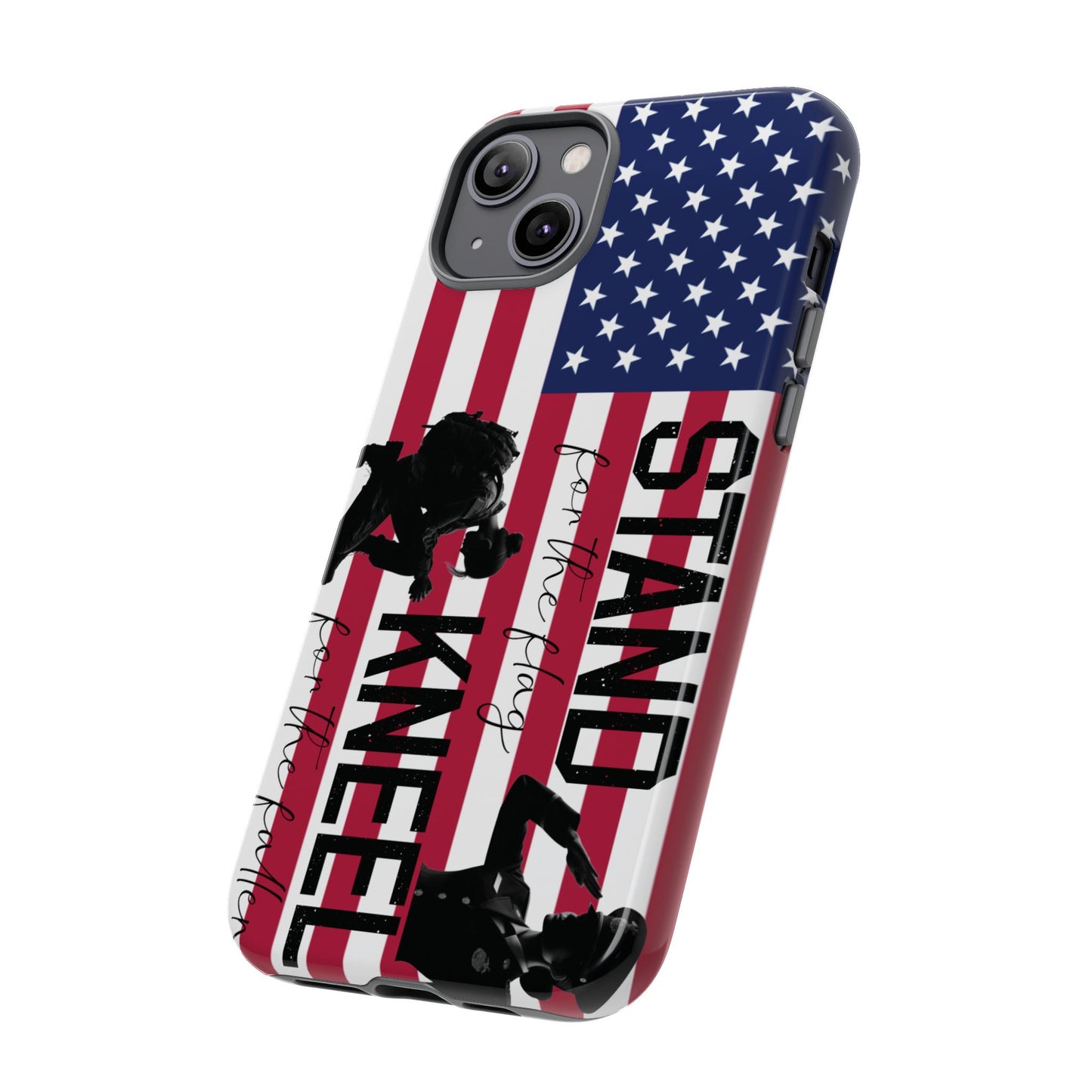 Female Military iPhone Tough Case - Stand for the Flage, Kneel for the fallen