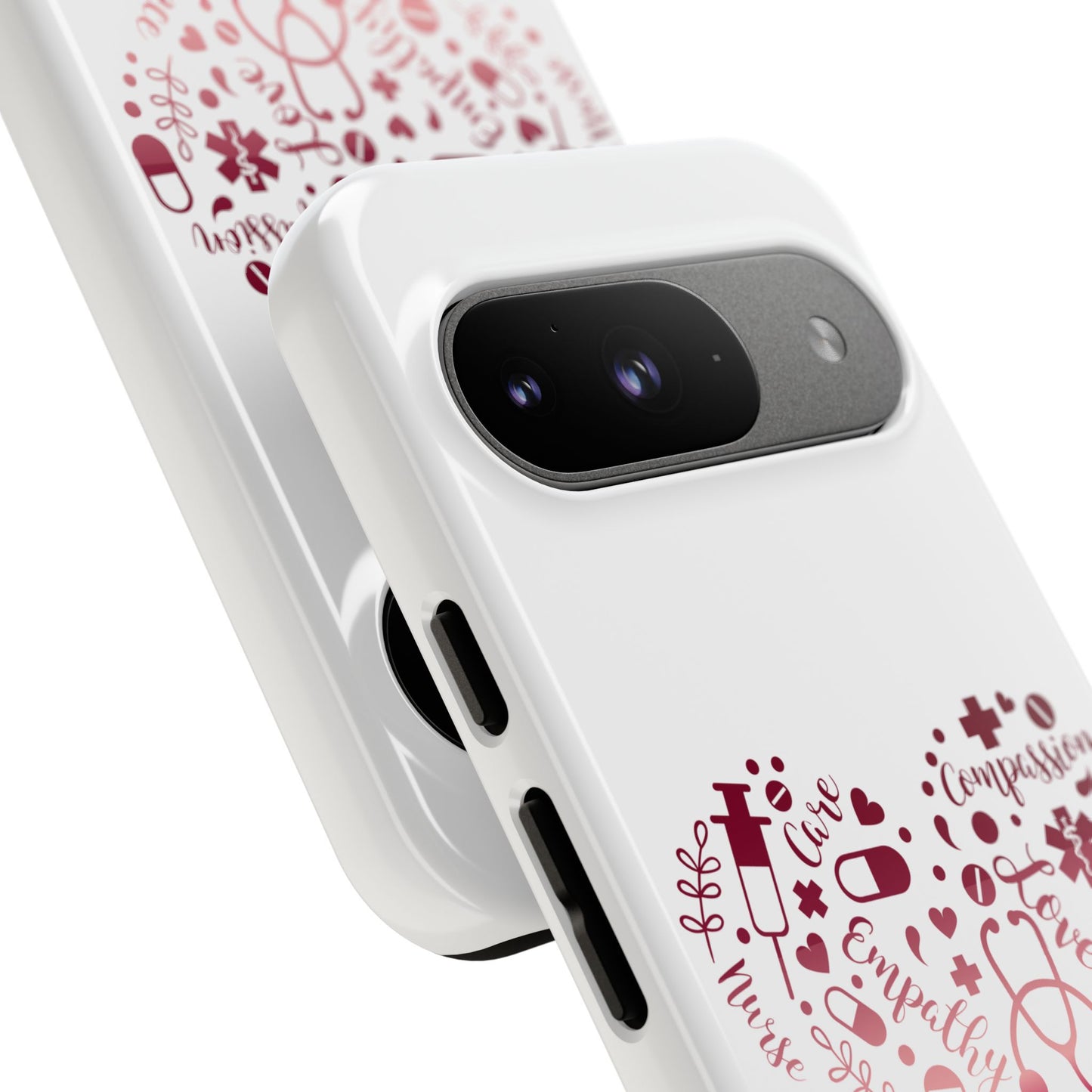 Google Pixel Tough Case - Monogram Heart 1 - White