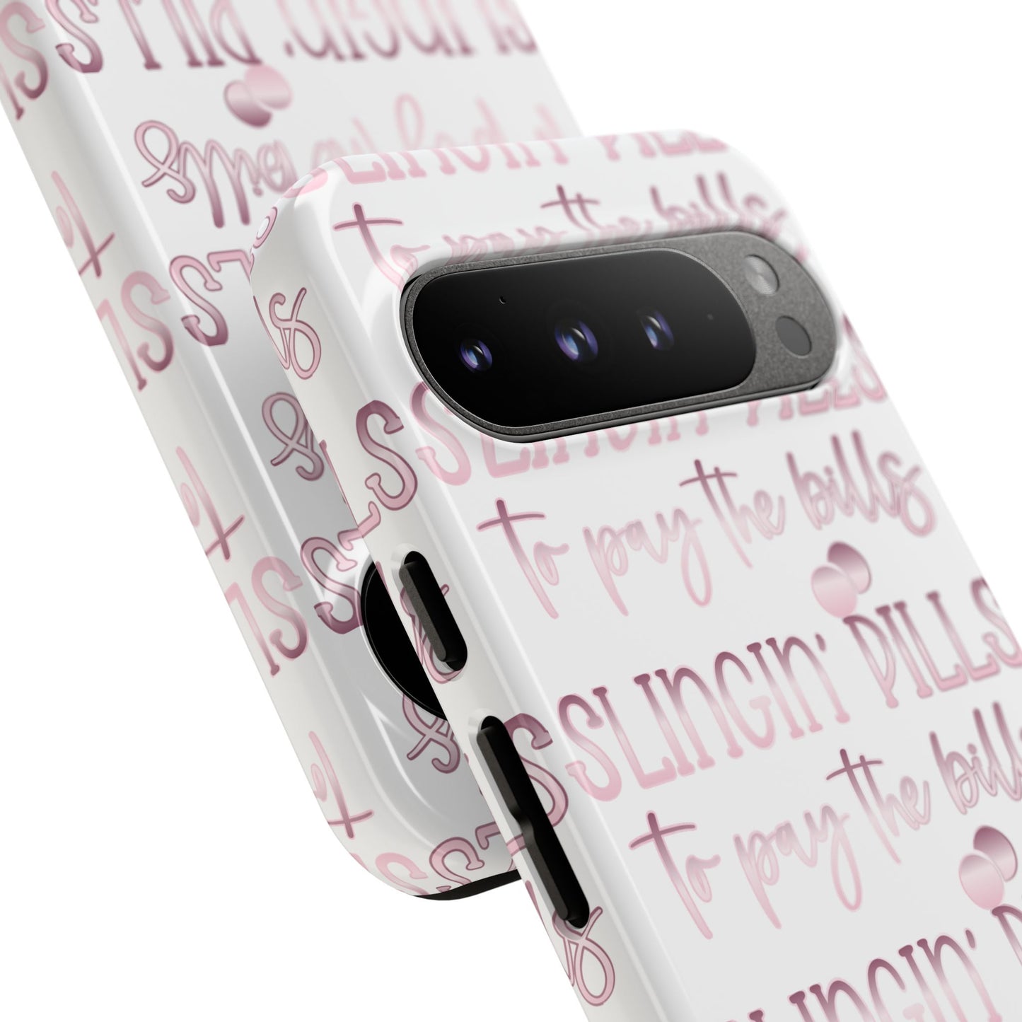 Google Pixel Tough Case - Slingin Pills to Pay The Bills - White