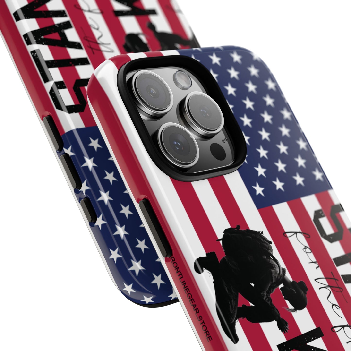 Female Military iPhone Tough Case - Stand for the Flage, Kneel for the fallen