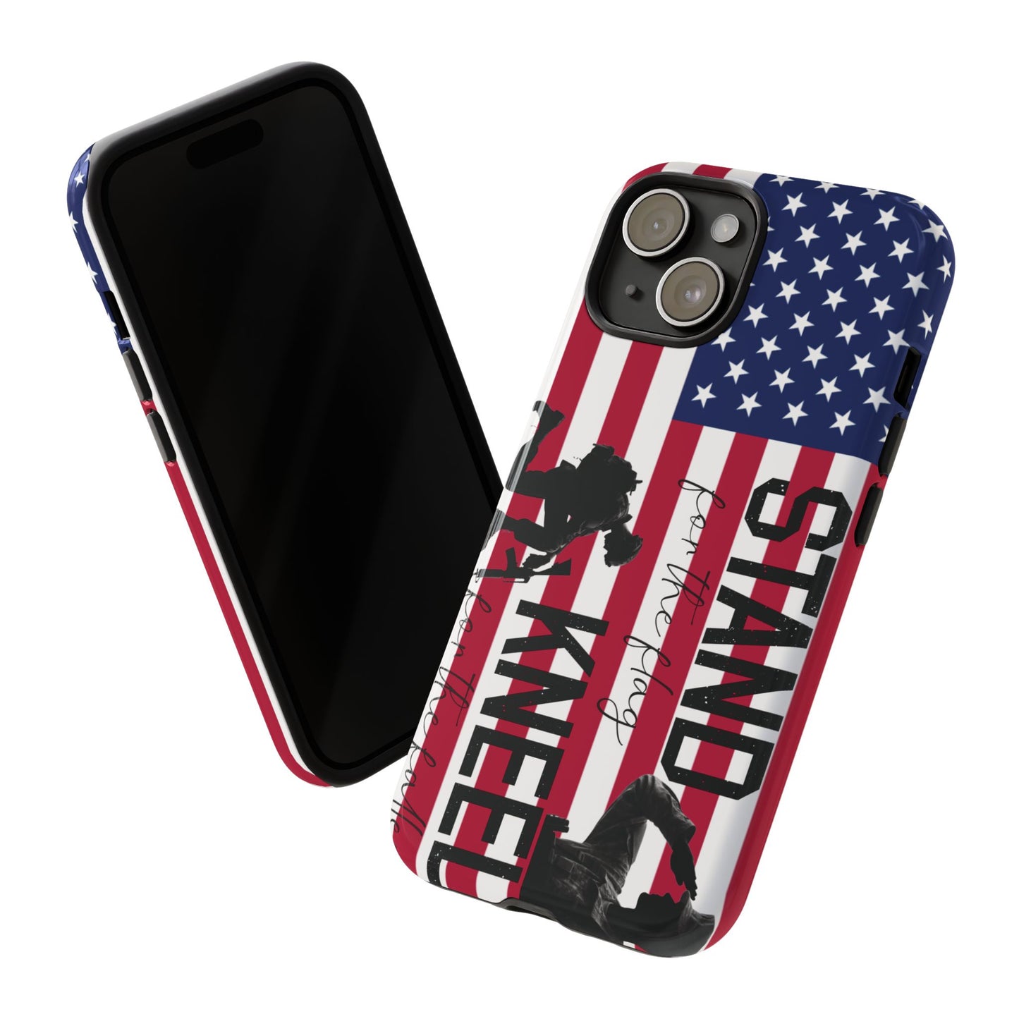 Military iPhone Tough Case - Stand for the Flage, Kneel for the fallen