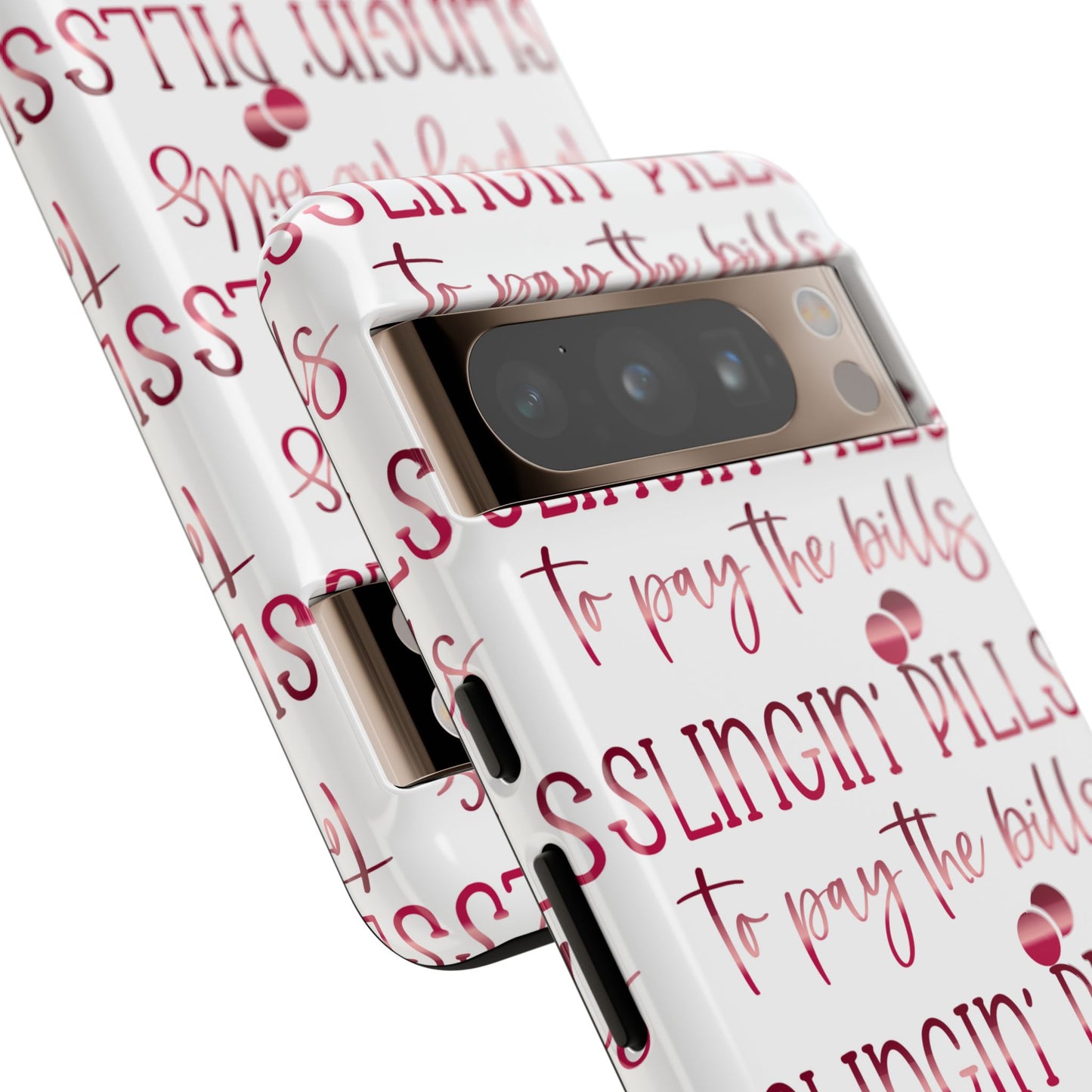 Google Pixel Tough Case - Slingin Pills to Pay The Bills - White