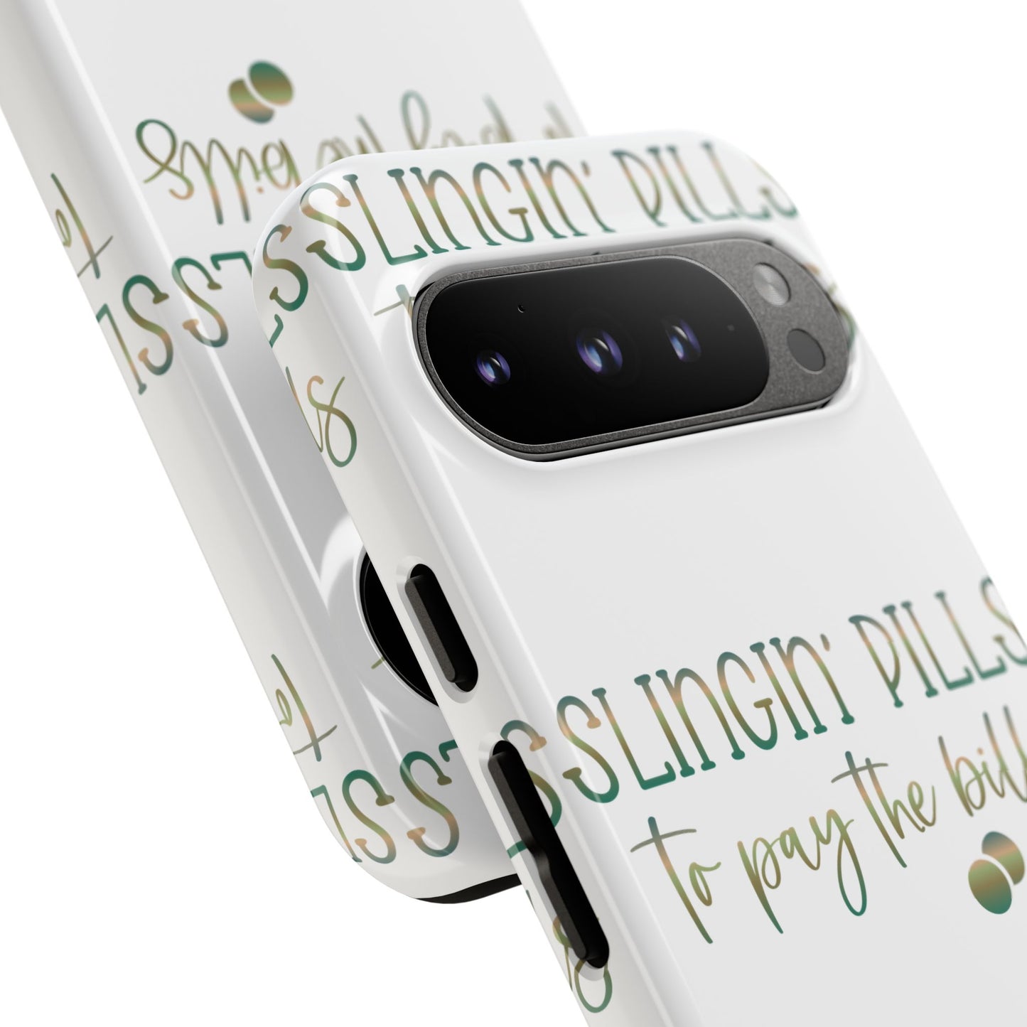 Google Pixel Tough Case - Slingin Pills to Pay The Bills - White
