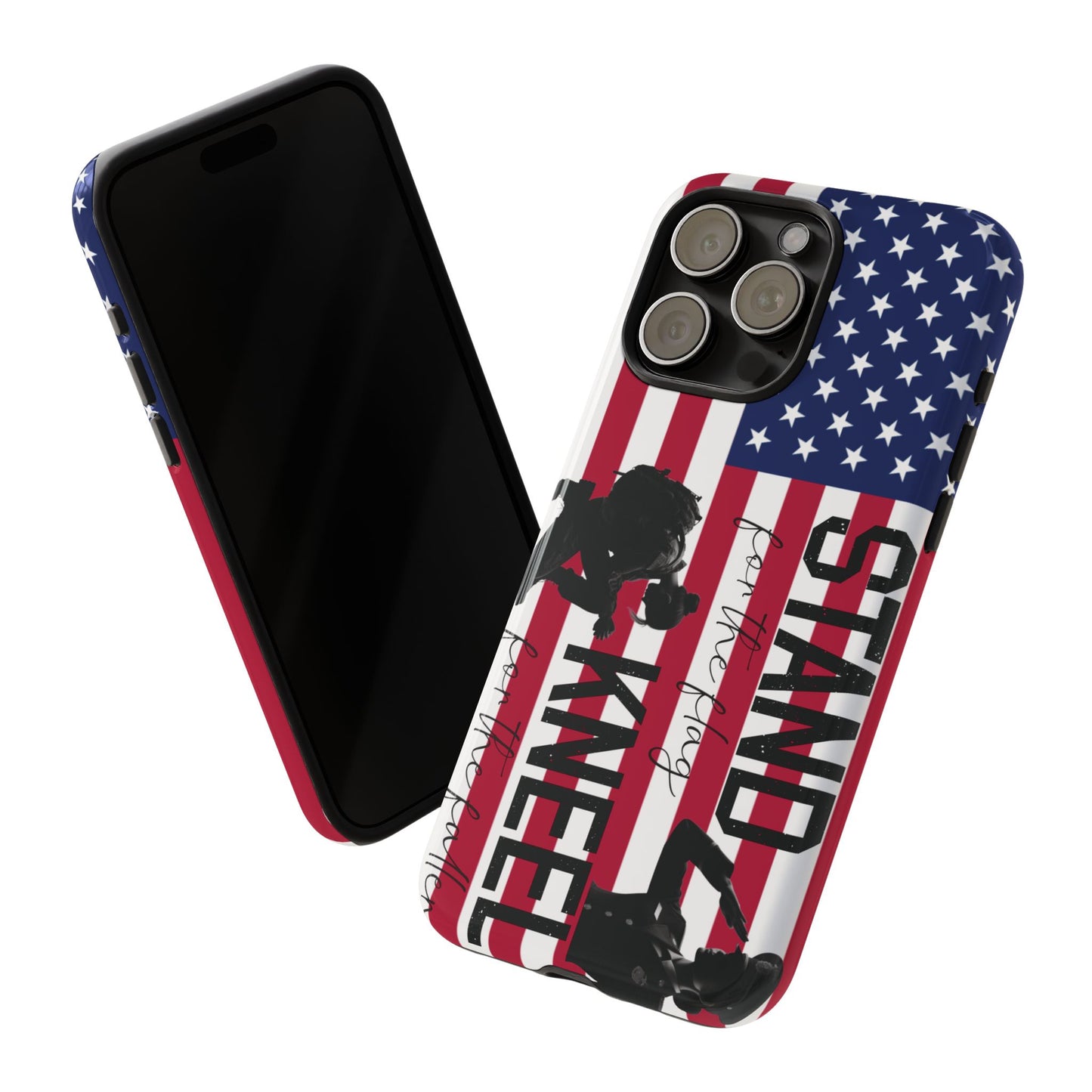 Female Military iPhone Tough Case - Stand for the Flage, Kneel for the fallen