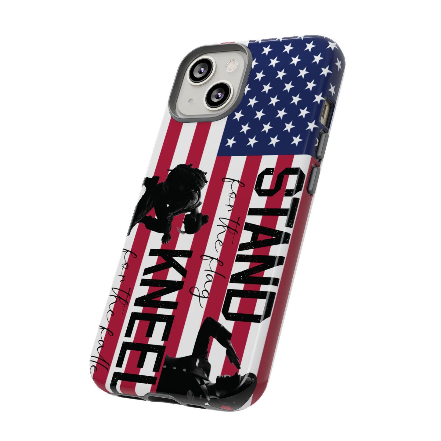 Female Military iPhone Tough Case - Stand for the Flage, Kneel for the fallen