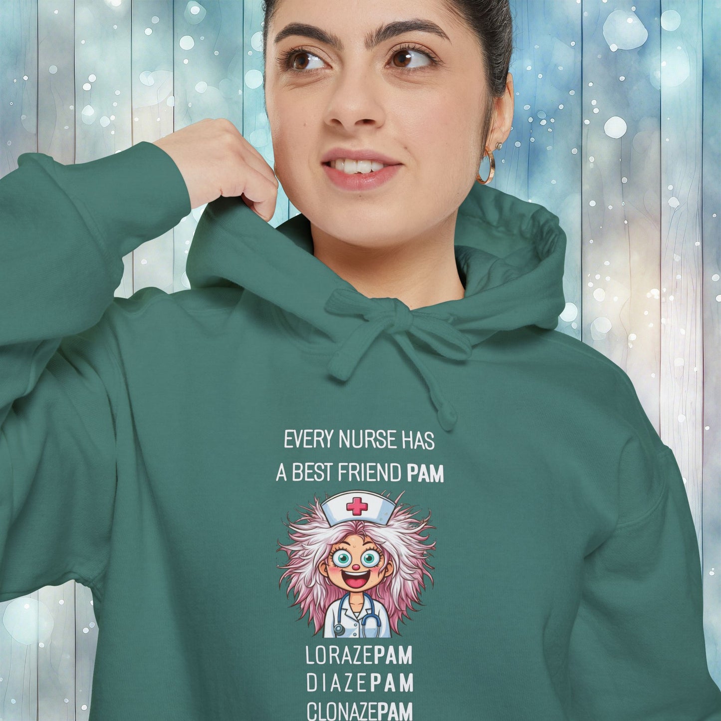 Comfort Colors Hoodie - Nurse Has A Friend Named PAM (1)