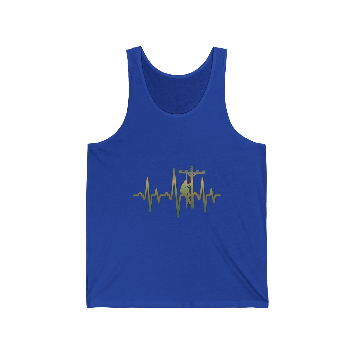 Lineman Tank - Lineman Heartbeat - copper patina