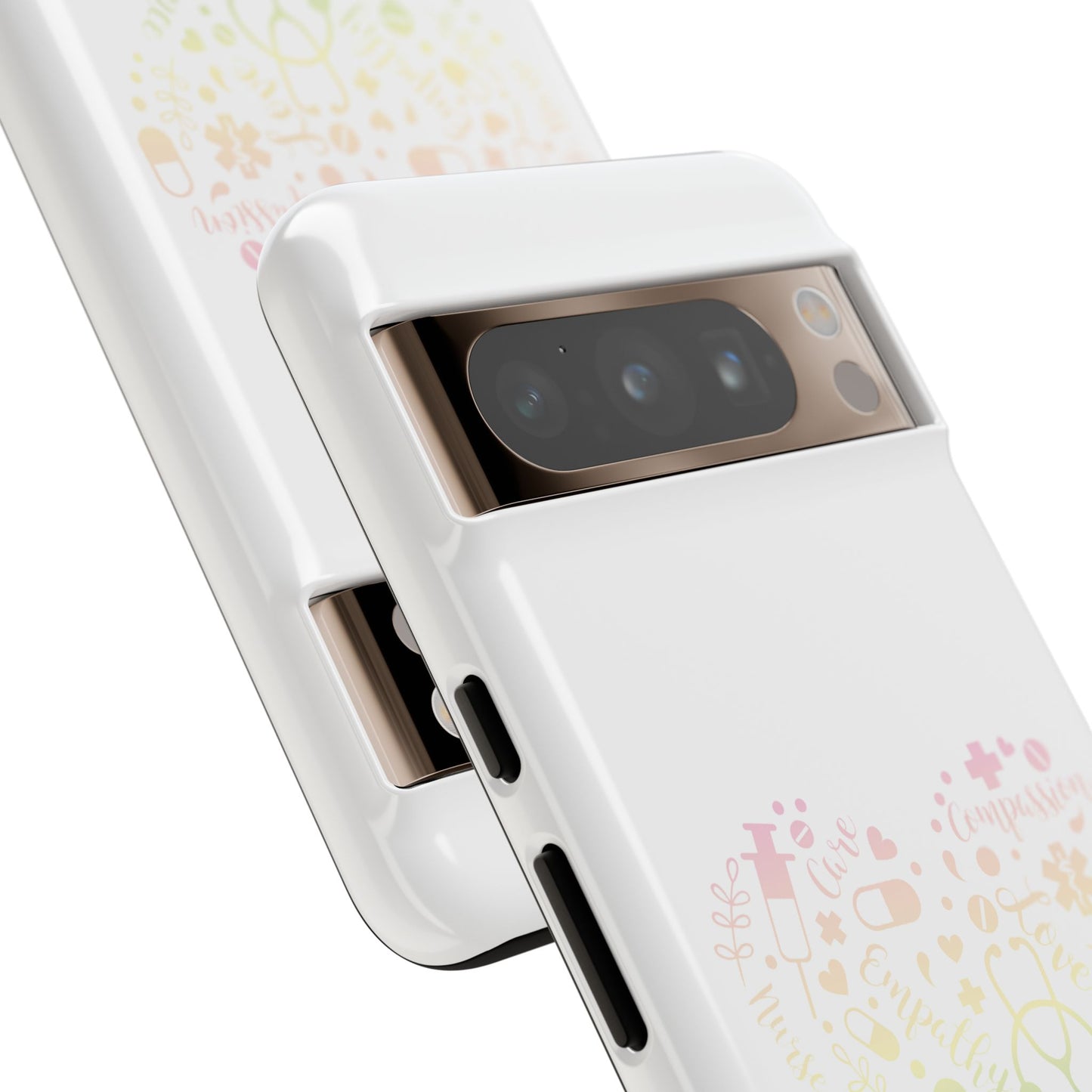 Google Pixel Tough Case - Monogram Heart 1 - White