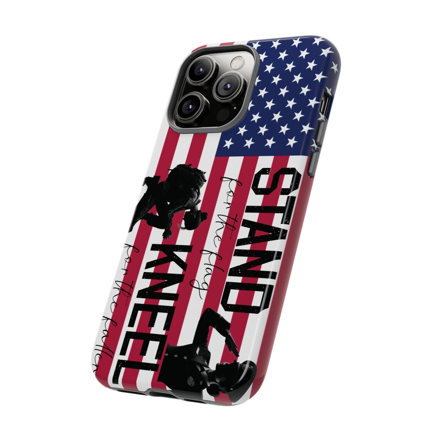 Female Military iPhone Tough Case - Stand for the Flage, Kneel for the fallen