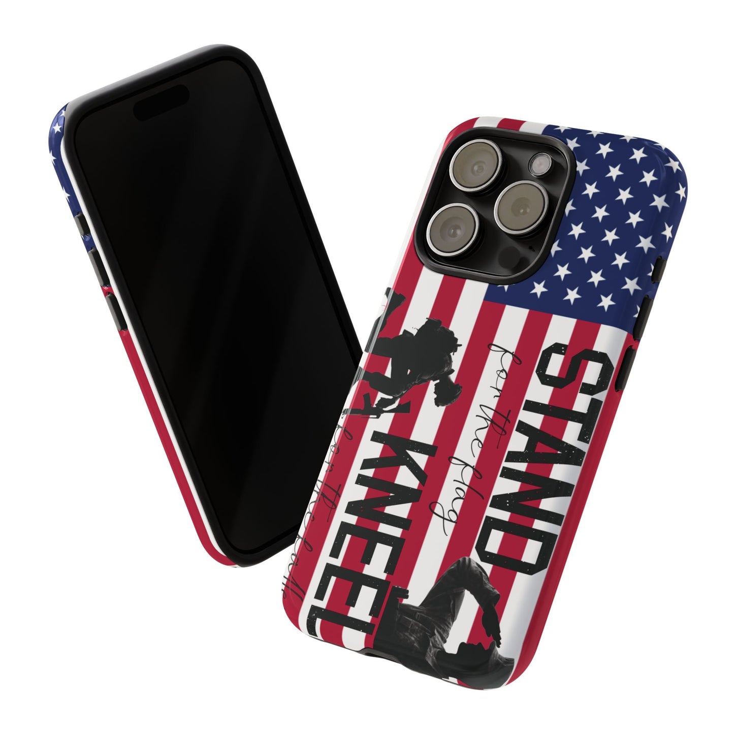 Military iPhone Tough Case - Stand for the Flage, Kneel for the fallen