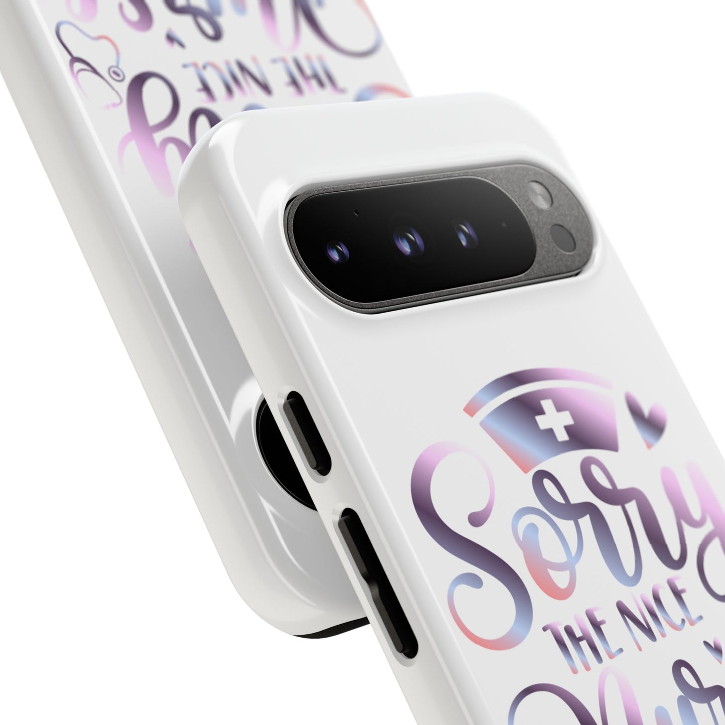 Google Pixel Tough Case - Sorry The Nice Nurse Is On Vacation - White