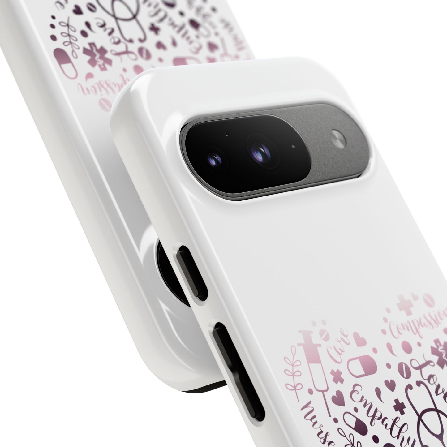 Google Pixel Tough Case - Monogram Heart 1 - White