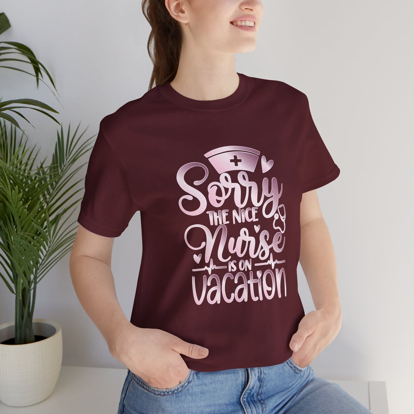 Sorry The Nice Nurse Is On Vacation rose gold