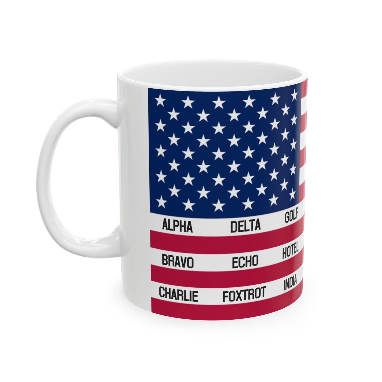 Phonetic Flag Ceramic Mug, (11oz, 15oz)