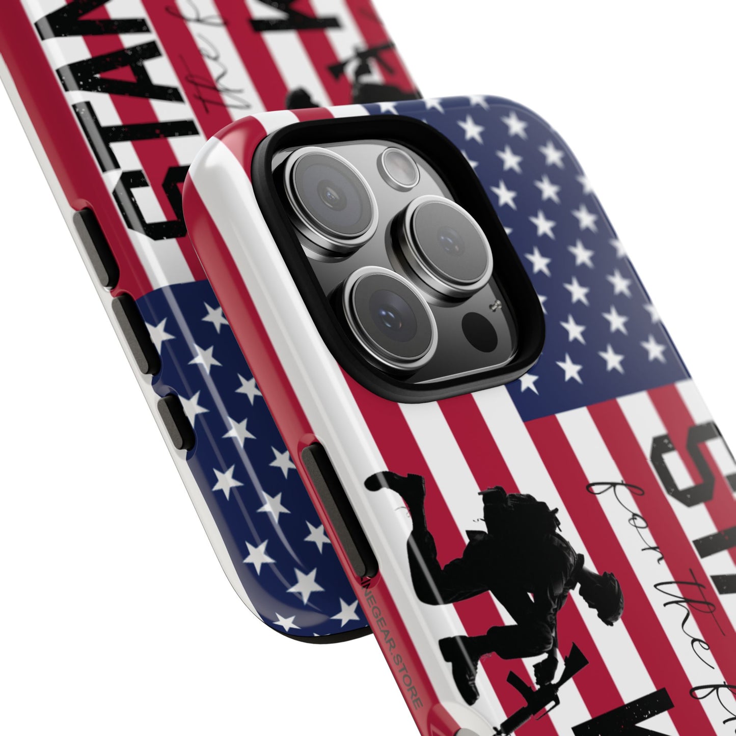 Military iPhone Tough Case - Stand for the Flage, Kneel for the fallen