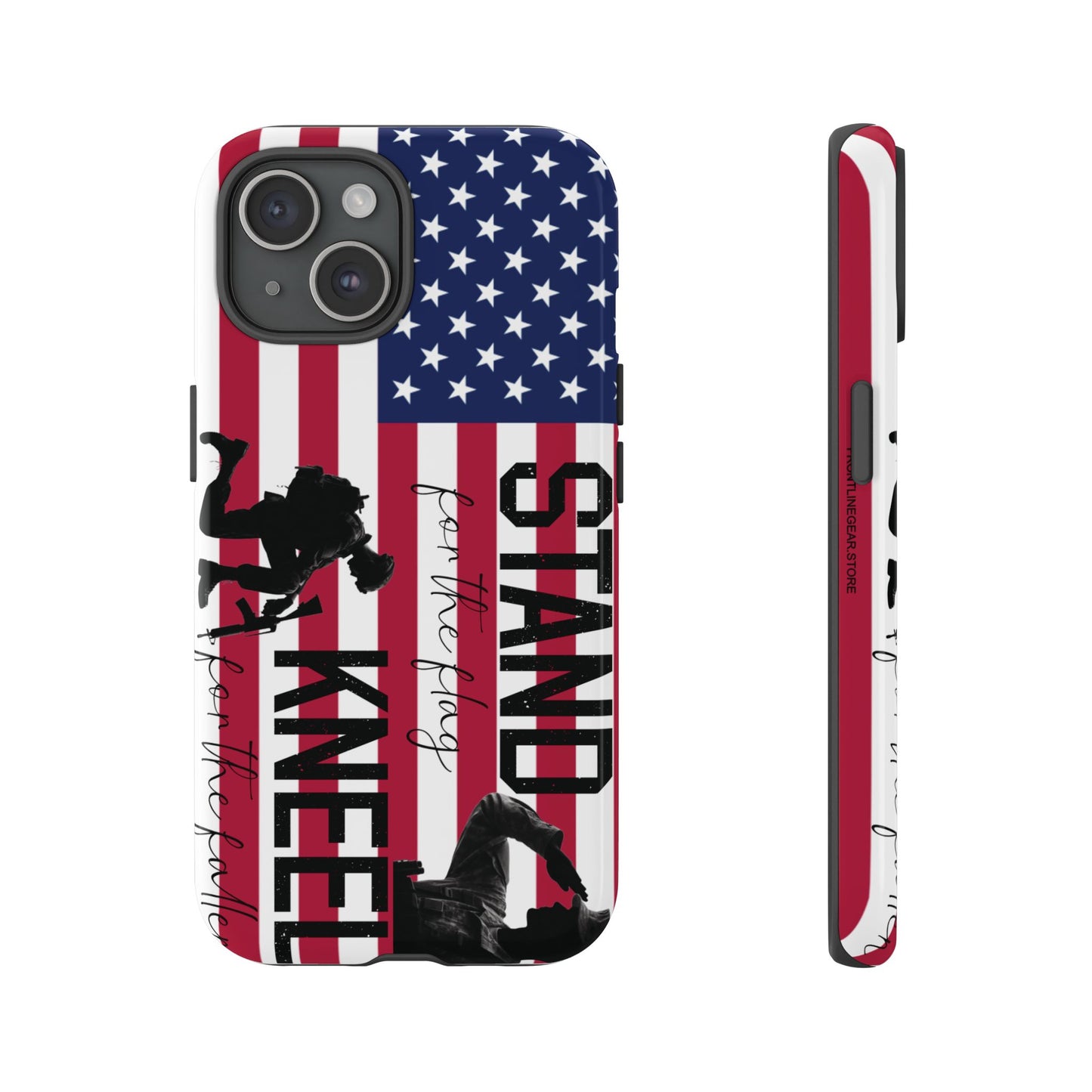 Military iPhone Tough Case - Stand for the Flage, Kneel for the fallen