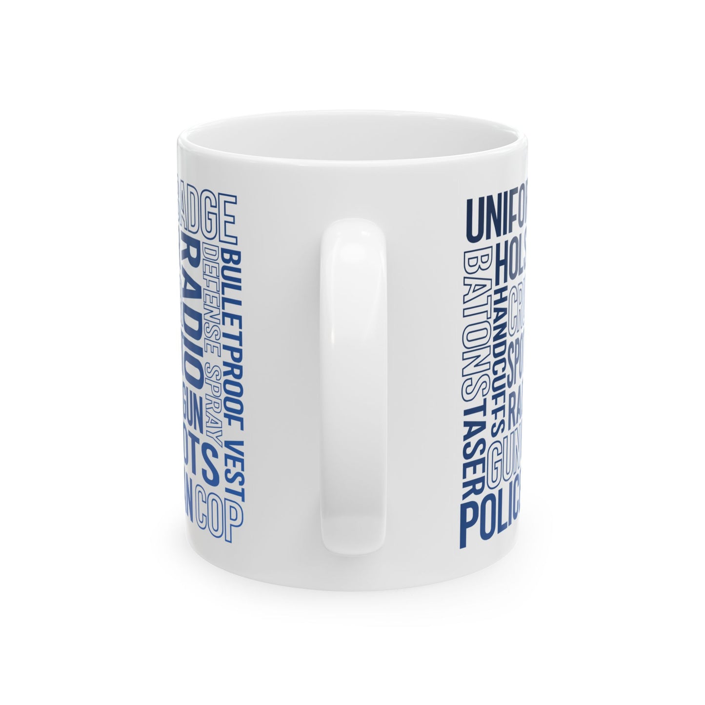 Police Officer Subway Art color Ceramic Mug, (11oz, 15oz)