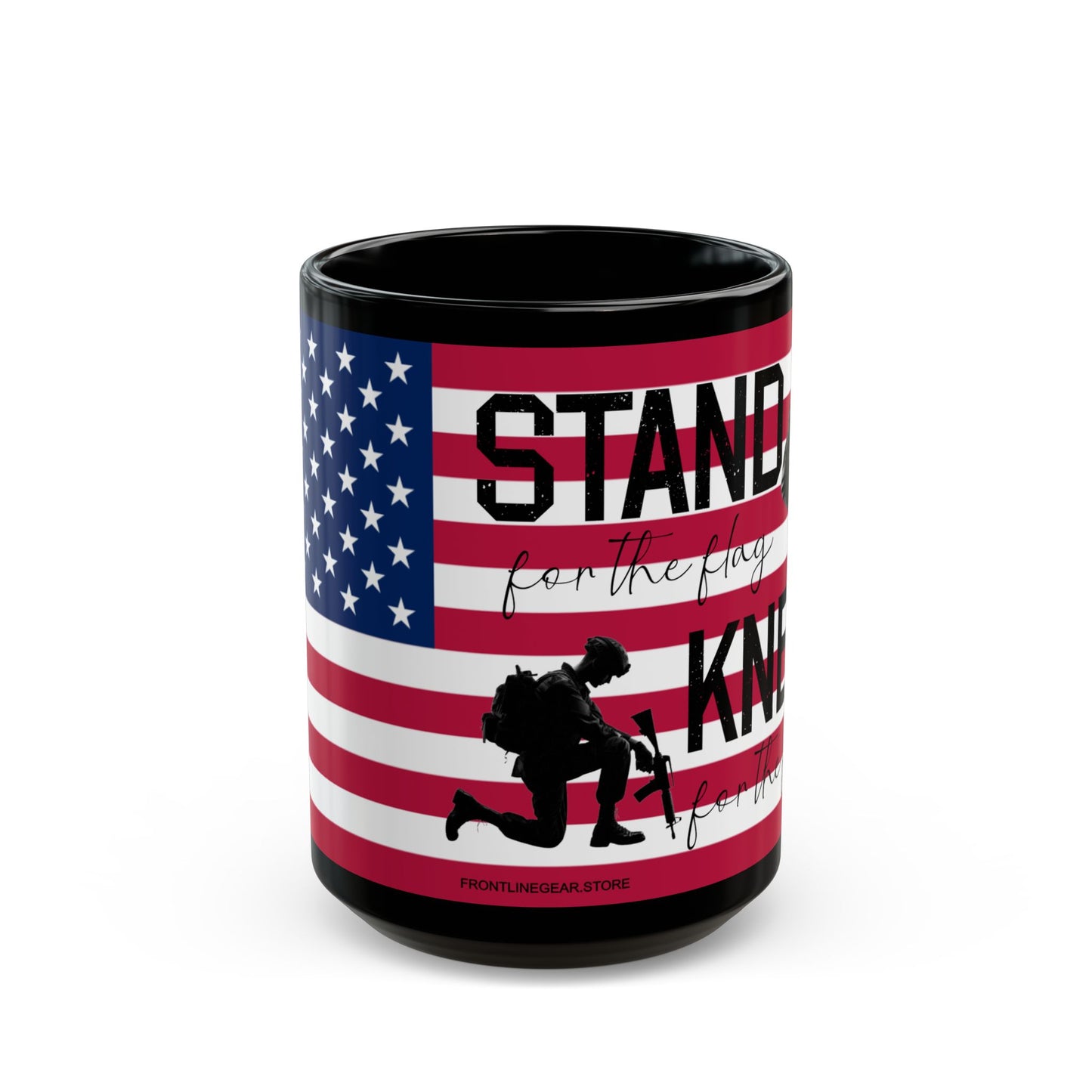 Stand for the flag, Kneel for the fallen (2) Black Mug (11oz, 15oz)