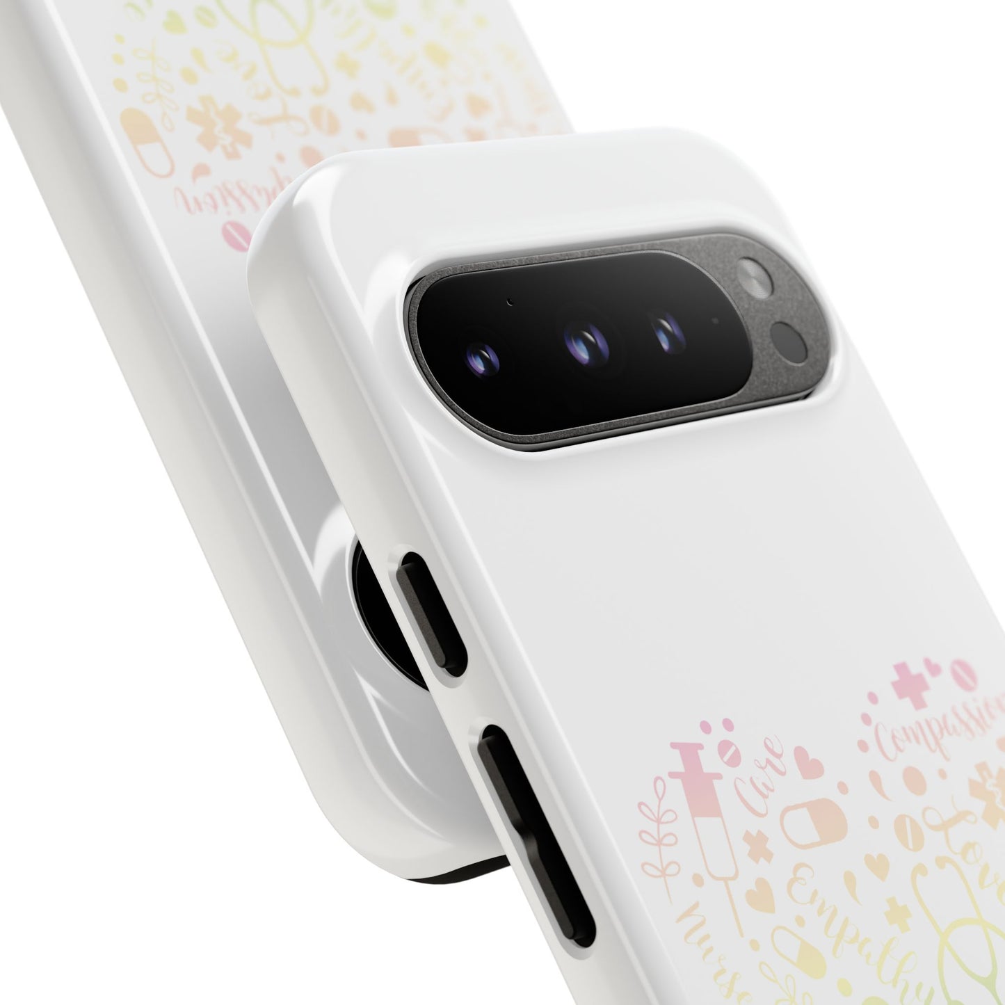 Google Pixel Tough Case - Monogram Heart 1 - White