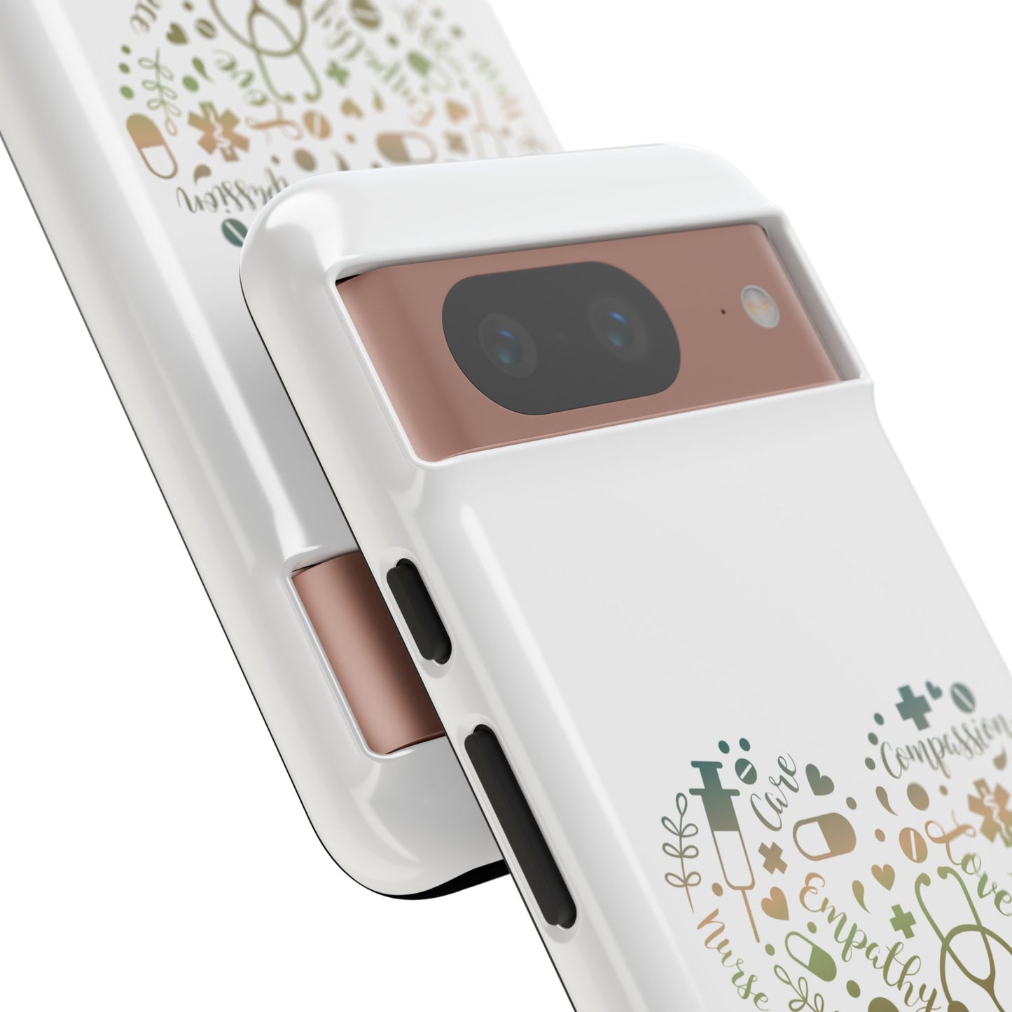 Google Pixel Tough Case - Monogram Heart 1 - White