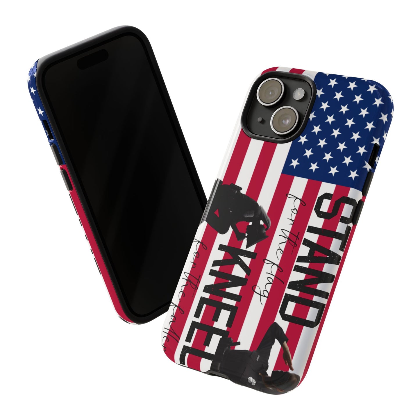 Female Police Officer iPhone Tough Case - Stand for the Flage, Kneel for the fallen
