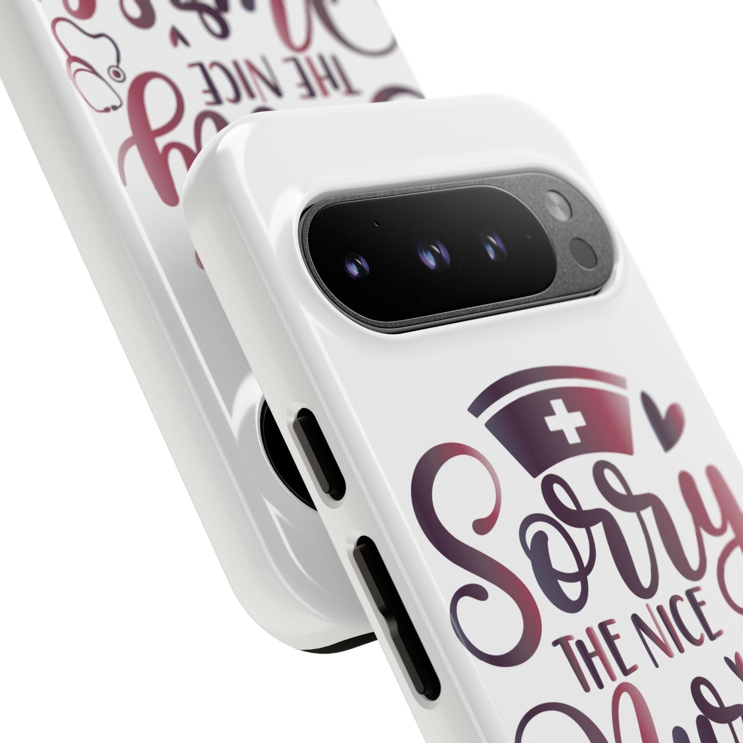 Google Pixel Tough Case - Sorry The Nice Nurse Is On Vacation - White