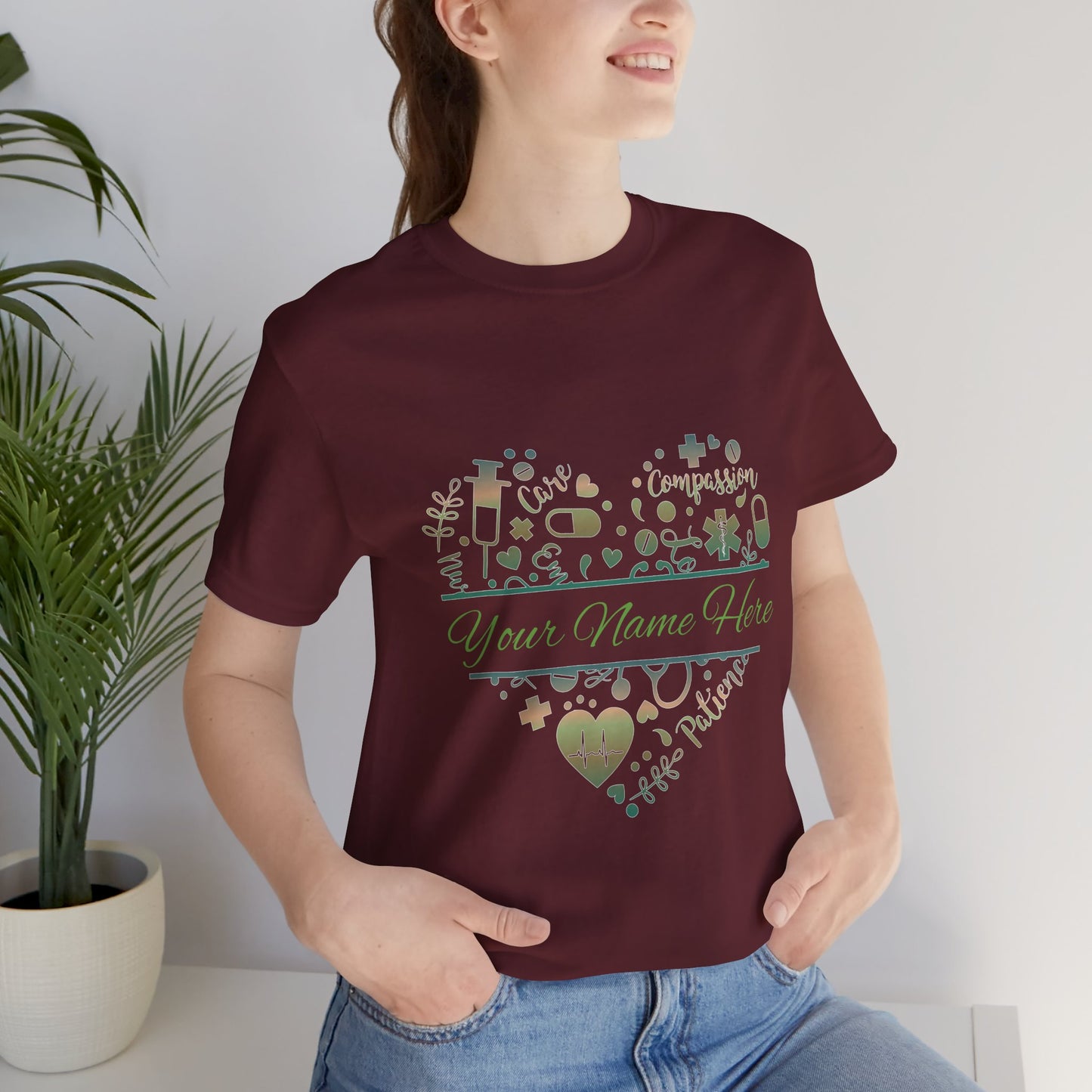Monogram Heart copper patina