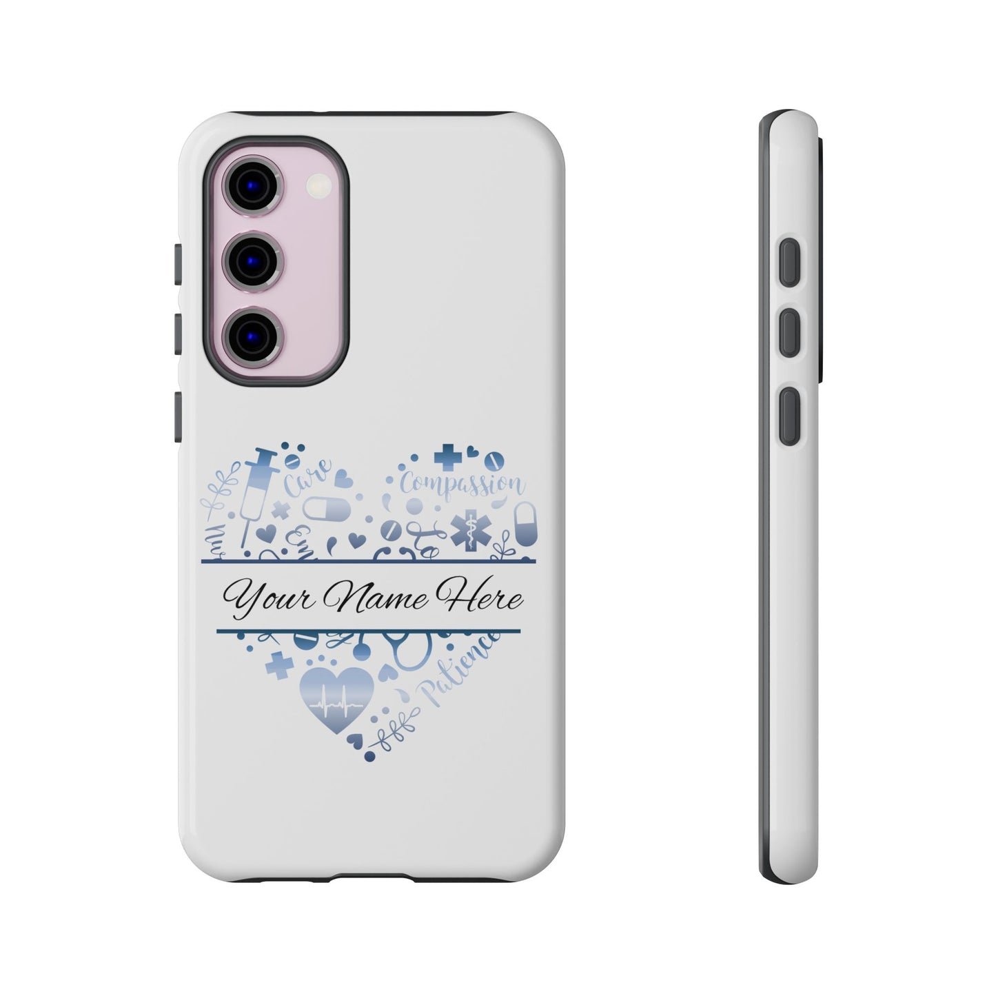 Samsung Tough Case - Nurse Monogram - White
