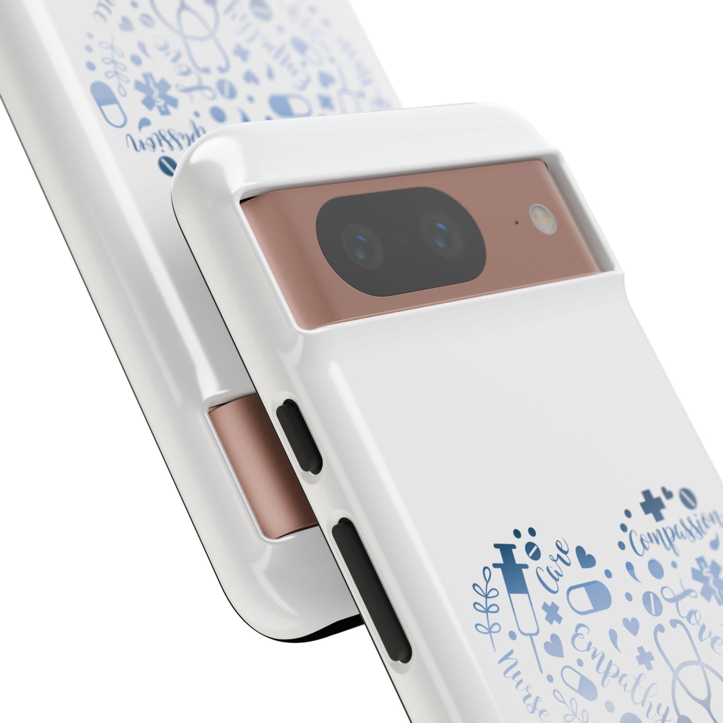 Google Pixel Tough Case - Monogram Heart 1 - White