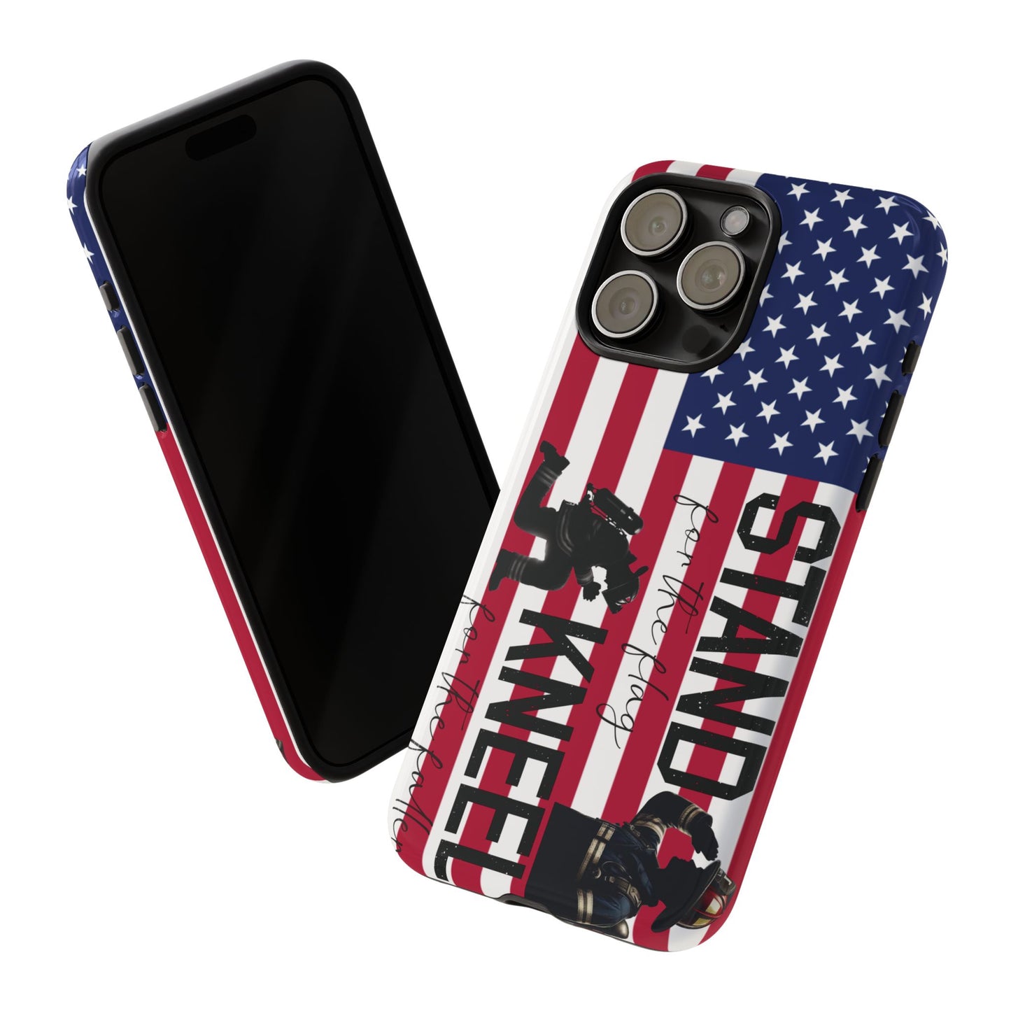 Fire Fighter iPhone Tough Case - Stand for the Flage, Kneel for the fallen