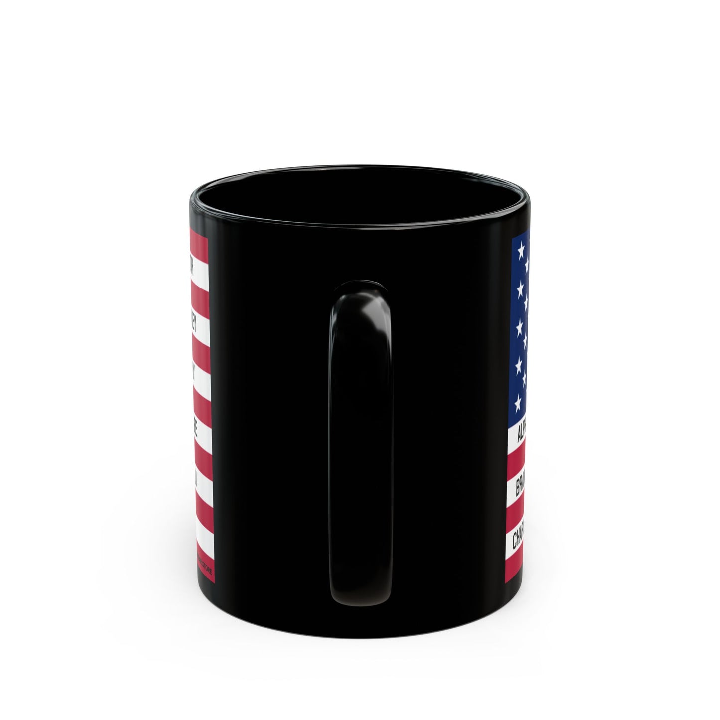 Phonetic Flag Ceramic Mug - Black, (11oz, 15oz)