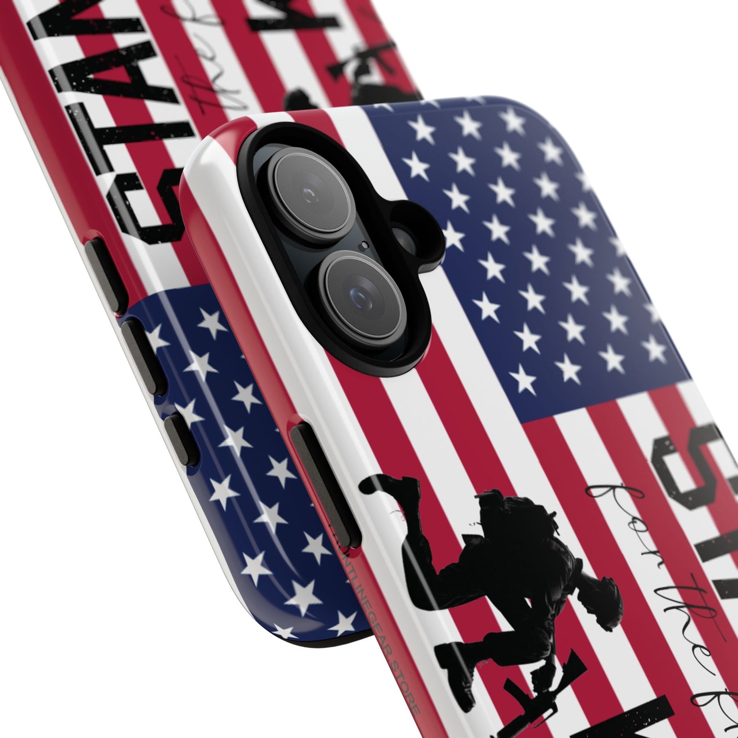 Military iPhone Tough Case - Stand for the Flage, Kneel for the fallen