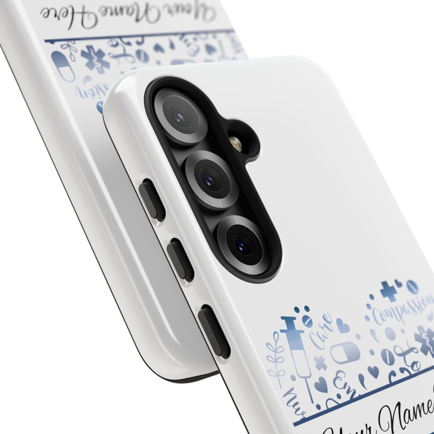 Samsung Tough Case - Nurse Monogram - White