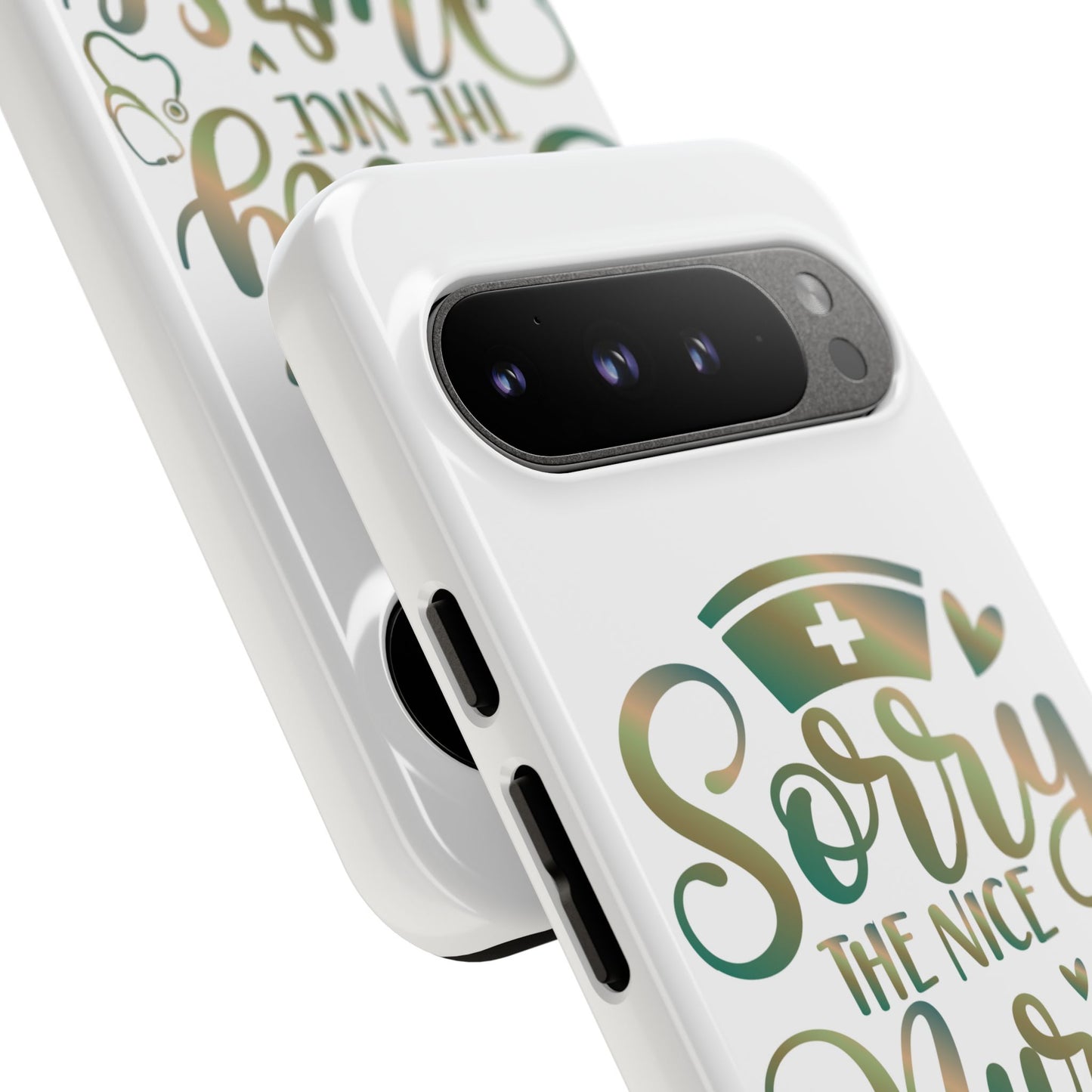 Google Pixel Tough Case - Sorry The Nice Nurse Is On Vacation - White